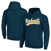 Nashville Predators Starter Tailsweep Fleece Tri-Blend Pullover Hoodie - Navy Hoodies