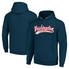 Washington Capitals Starter Tailsweep Fleece Tri-Blend Pullover Hoodie - Navy Hoodies
