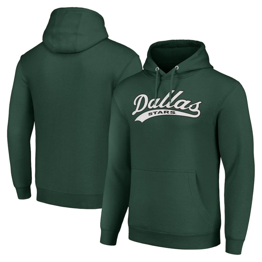 Dallas Stars Starter Tailsweep Fleece Tri-Blend Pullover Hoodie - Green Hoodies