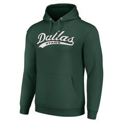 Dallas Stars Starter Tailsweep Fleece Tri-Blend Pullover Hoodie - Green Hoodies