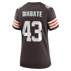 Mohamoud Diabate Cleveland Browns Women's Team Game Jersey - Brown discount