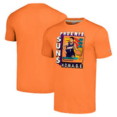 Devin Booker Phoenix Suns Homage Unisex SkyBox Player Tri-Blend T-Shirt - Orange sale