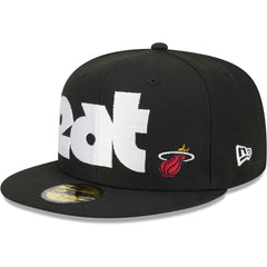 Miami Heat Checkerboard UV 59FIFTY Fitted Hat - Black on sale