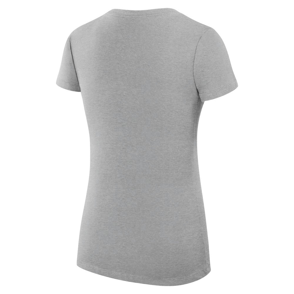 Los Angeles Dodgers G-III 4Her by Carl Banks Women's Super-Slim Fit Lightweight City Graphic V-Neck T-Shirt Heather Gray