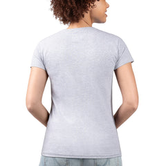 Los Angeles Dodgers G-III 4Her by Carl Banks Women's Super-Slim Fit Lightweight City Graphic V-Neck T-Shirt Heather Gray