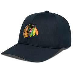 Chicago Blackhawks Levelwear Zephyr Adjustable Hat - Black Hats