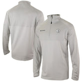 Brooklyn Nets Omni-Wick Rockin' It Quarter-Zip Pullover Top - Heather Gray on sale