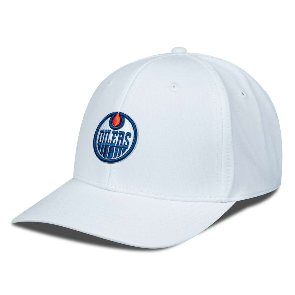 Edmonton Oilers Levelwear Rise Flex Hat - White Hats