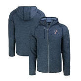 Philadelphia Phillies Cutter & Buck Stars & Stripes Mainsail Sweater-Knit Full-Zip Hoodie Heather Navy