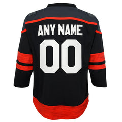 Carolina Hurricanes Youth Home Replica Custom Jersey - Black Jerseys