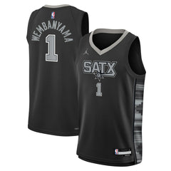 Victor Wembanyama San Antonio Spurs Jordan Brand Youth Swingman Jersey - Statement Edition - Black sale
