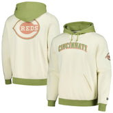 Cincinnati Reds Color Pop Pullover Hoodie Cream/Green