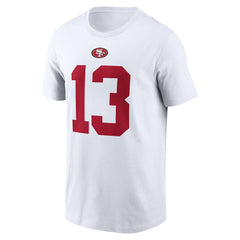 Brock Purdy San Francisco 49ers Player Name & Number T-Shirt - White cheap
