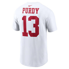 Brock Purdy San Francisco 49ers Player Name & Number T-Shirt - White cheap