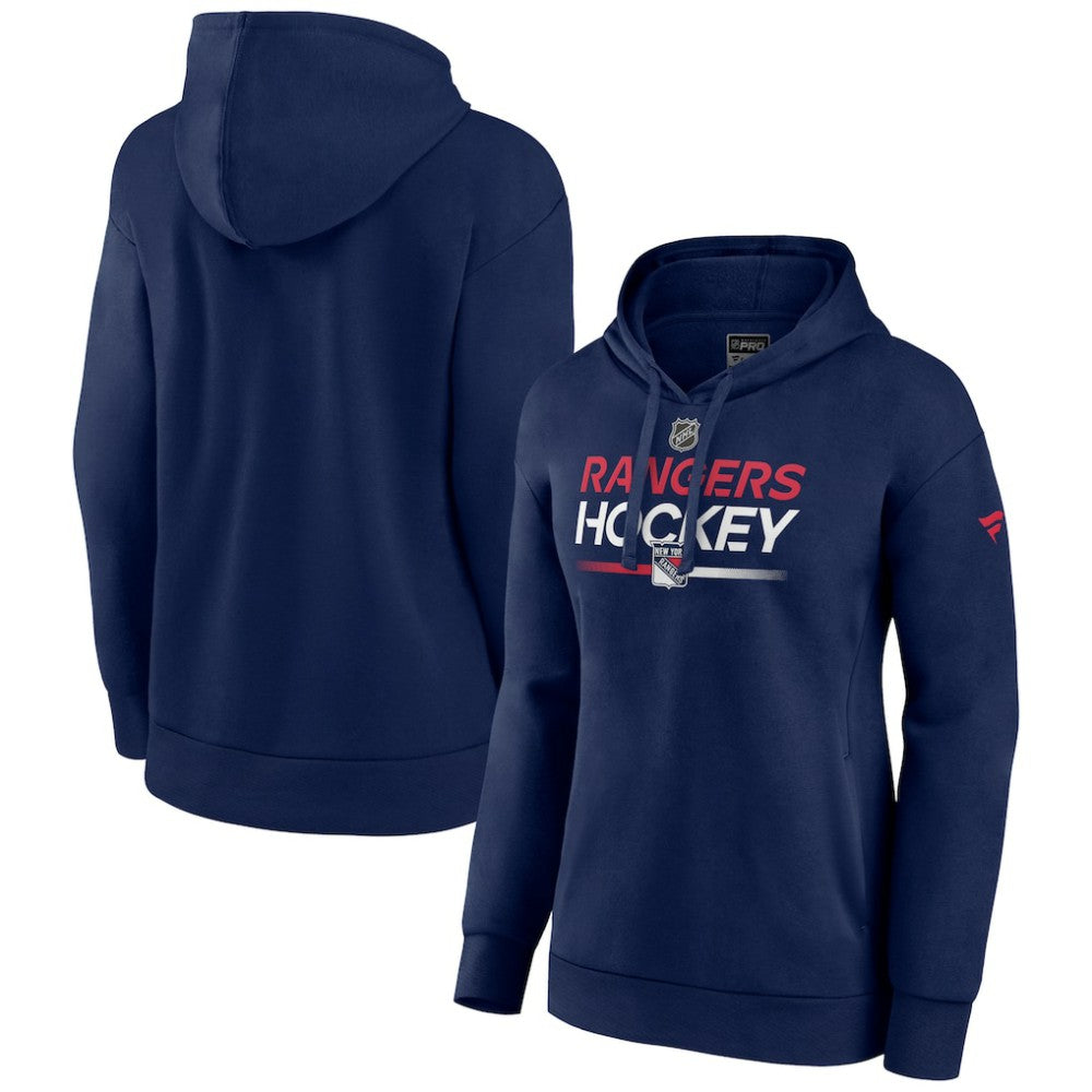 New York Rangers Fanatics Women's Alternate Wordmark Fleece Pullover Hoodie - Navy Hoodies