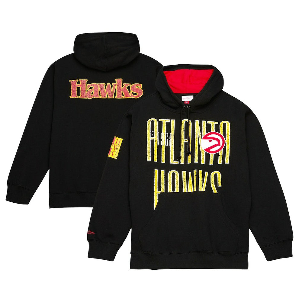Atlanta Hawks Hardwood Classics OG 2.0 Pullover Hoodie - Black cheap
