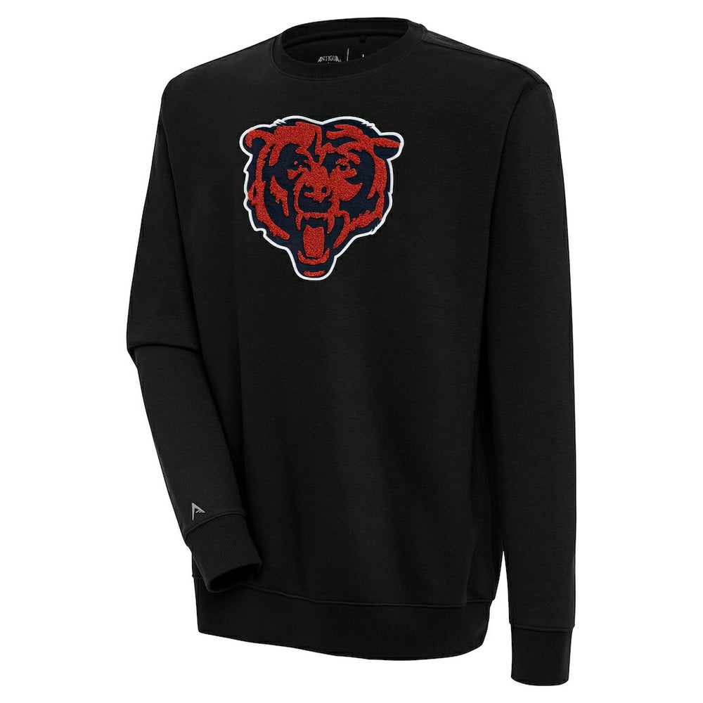 Chicago Bears Antigua Victory Crewneck Pullover Sweatshirt - Black outlet