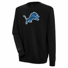 Detroit Lions Antigua Victory Crewneck Pullover Sweatshirt - Black for sale
