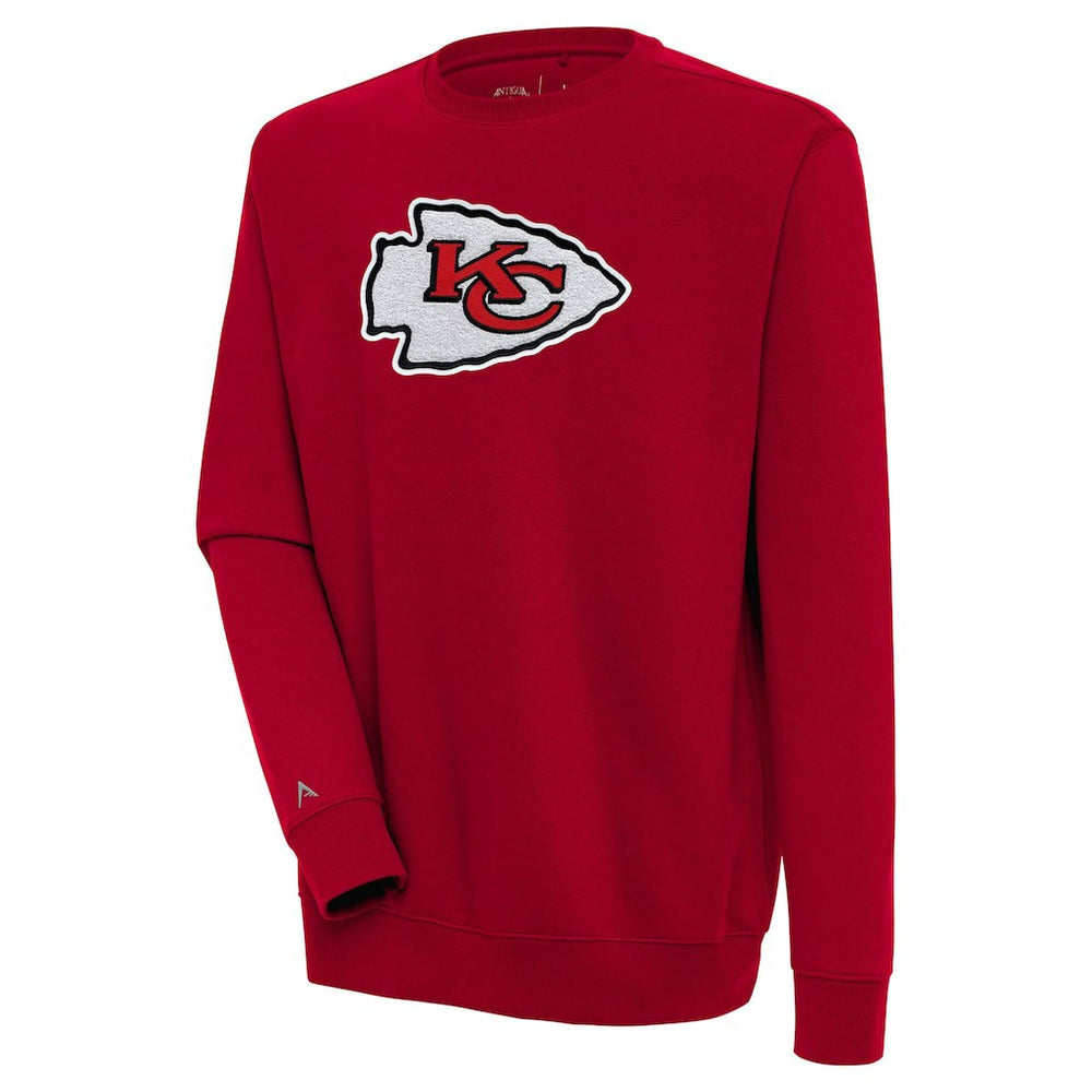 Kansas City Chiefs Antigua Victory Crewneck Pullover Sweatshirt - Red sale