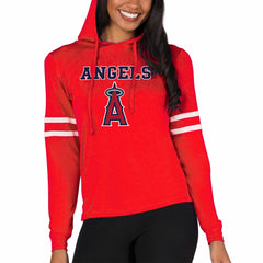 Los Angeles Angels Concepts Sport Women's Marathon Lightweight Lounge Pullover Hoodie Red