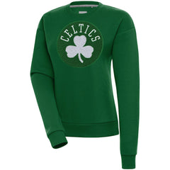 Boston Celtics Antigua Women's Victory Crewneck Pullover Sweatshirt - Hunter Green sale