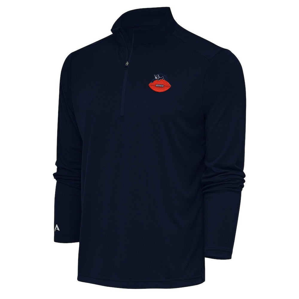 Chicago Bears Adult Throwback Logo Tribute Quarter-Zip Pullover - Navy online