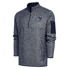 Dallas Cowboys Adult Throwback Logo Fortune Quarter-Zip Pullover Jacket - Heather Navy online