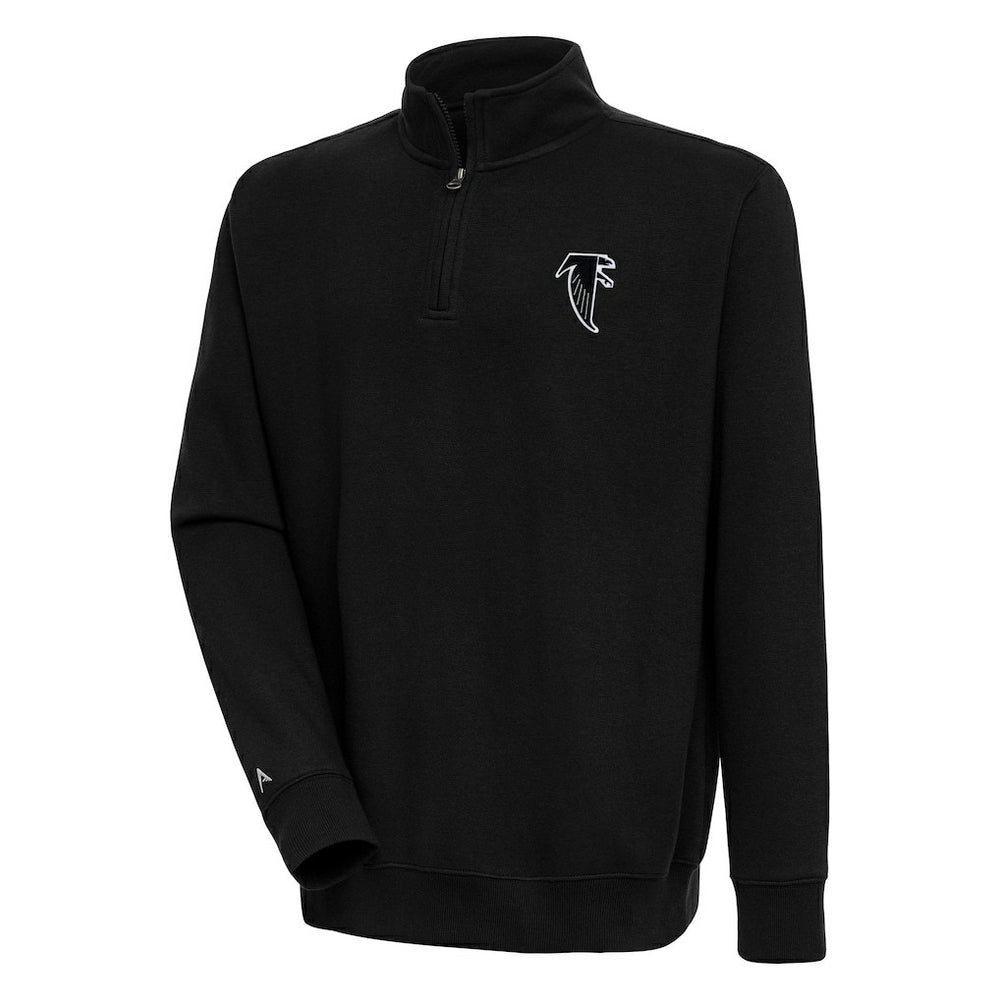 Atlanta Falcons Adult Throwback Logo Victory Quarter-Zip Pullover Top - Black online
