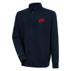 Buffalo Bills Adult Throwback Logo Victory Quarter-Zip Pullover Top - Navy for sale