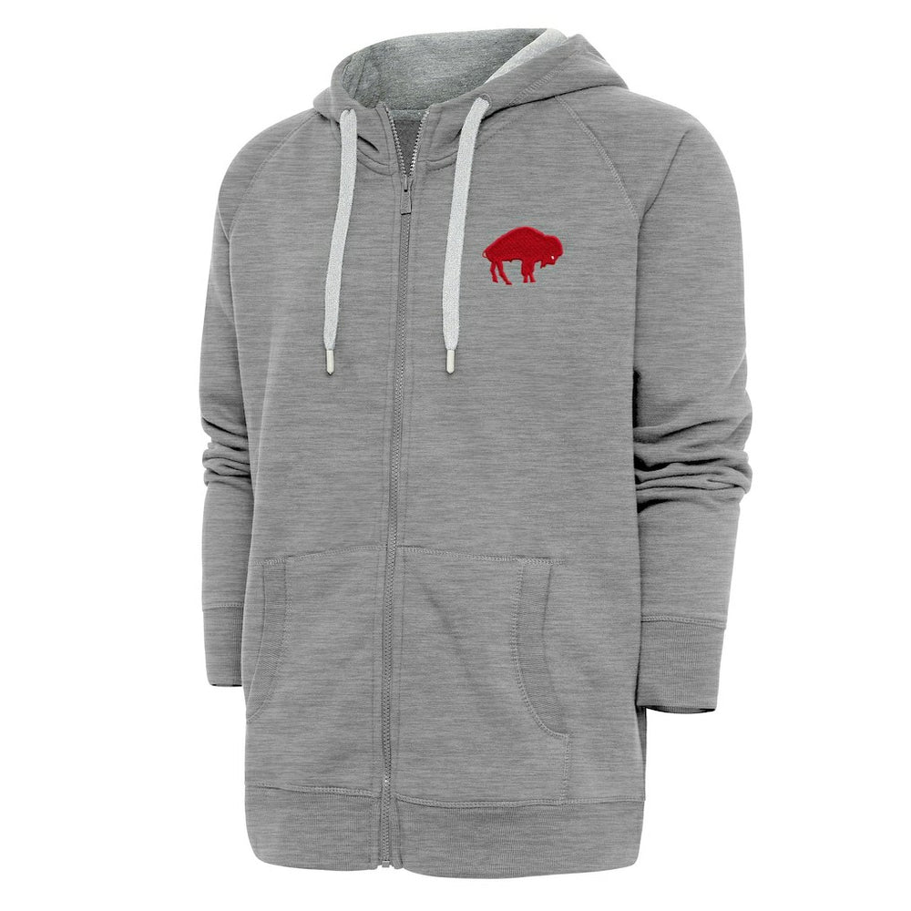 Buffalo Bills Adult Throwback Logo Victory Full-Zip Hoodie - Heather Gray cheap