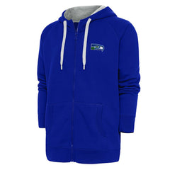 Seattle Seahawks Adult Throwback Logo Victory Full-Zip Hoodie - Royal sale