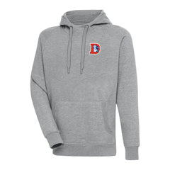 Denver Broncos Adult Throwback Logo Victory Pullover Hoodie - Heather Gray for sale
