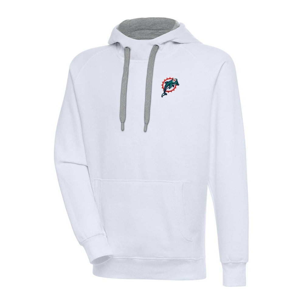 Miami Dolphins Adult Throwback Logo Victory Pullover Hoodie - White outlet