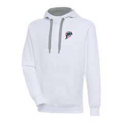 Miami Dolphins Adult Throwback Logo Victory Pullover Hoodie - White outlet