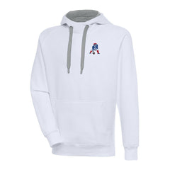 New England Patriots Adult Throwback Logo Victory Pullover Hoodie - White on sale