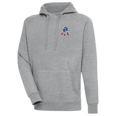 New England Patriots Adult Throwback Logo Victory Pullover Hoodie - Heather Gray outlet