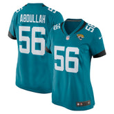 Yasir Abdullah Jacksonville Jaguars Women's Team Game Jersey - Teal cheap