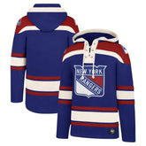 New York Rangers '47 Big & Tall Superior Lacer Pullover Hoodie - Blue Hoodies