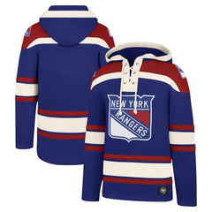 New York Rangers '47 Big & Tall Superior Lacer Pullover Hoodie - Blue Hoodies