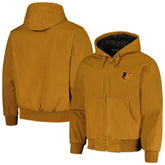 Baltimore Orioles Dunbrooke Dakota Work Full-Zip Hoodie Jacket Brown