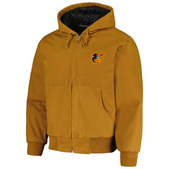 Baltimore Orioles Dunbrooke Dakota Work Full-Zip Hoodie Jacket Brown