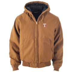 Texas Rangers Dunbrooke Dakota Work Full-Zip Hoodie Jacket Brown