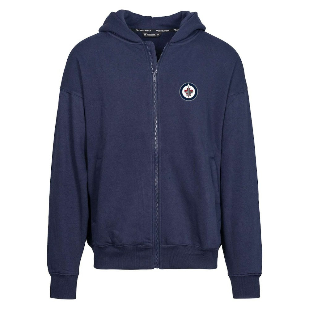 Winnipeg Jets Levelwear Uphill Insignia Full-Zip Hoodie - Navy Hoodies