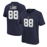CeeDee Lamb Dallas Cowboys Preschool Player Name & Number T-Shirt - Navy for sale