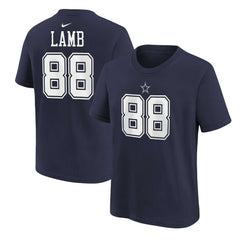 CeeDee Lamb Dallas Cowboys Preschool Player Name & Number T-Shirt - Navy for sale