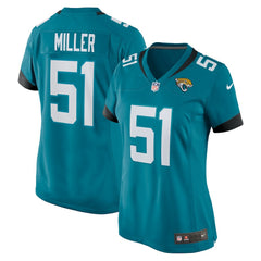 Ventrell Miller Jacksonville Jaguars Women's Game Jersey - Teal discount