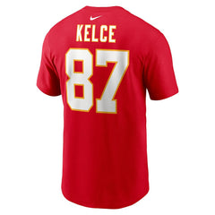 Travis Kelce Kansas City Chiefs Player Name & Number T-Shirt - Red cheap