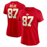 Travis Kelce Kansas City Chiefs Women's Player Name & Number T-Shirt - Red discount