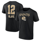 Chris Olave New Orleans Saints Team Wordmark Player Name & Number T-Shirt - Black on sale
