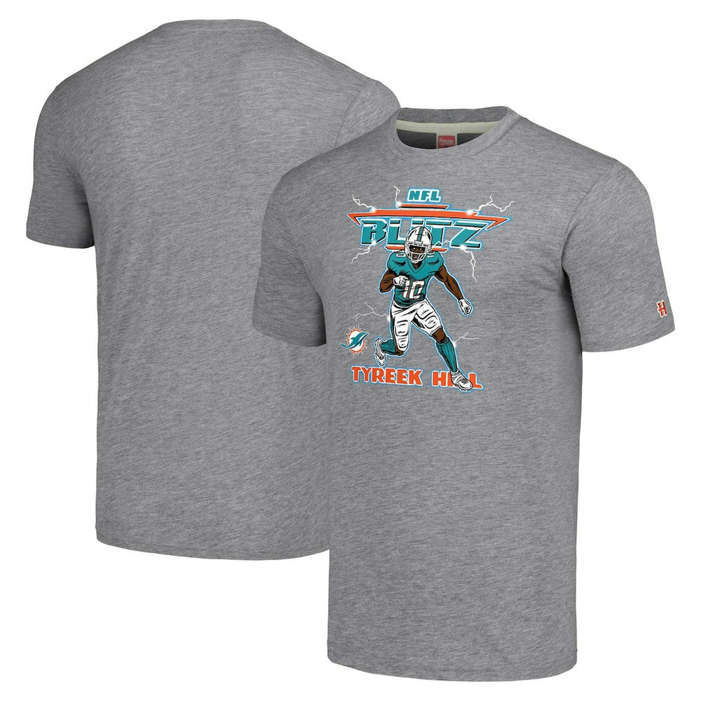 Tyreek Hill Miami Dolphins Homage Unisex NFL Blitz Player Tri-Blend T-Shirt - Gray cheap